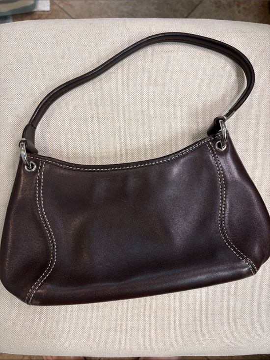 Cole Haan Handbags - Cole Haan Dark Brown Leather Shoulder Bag